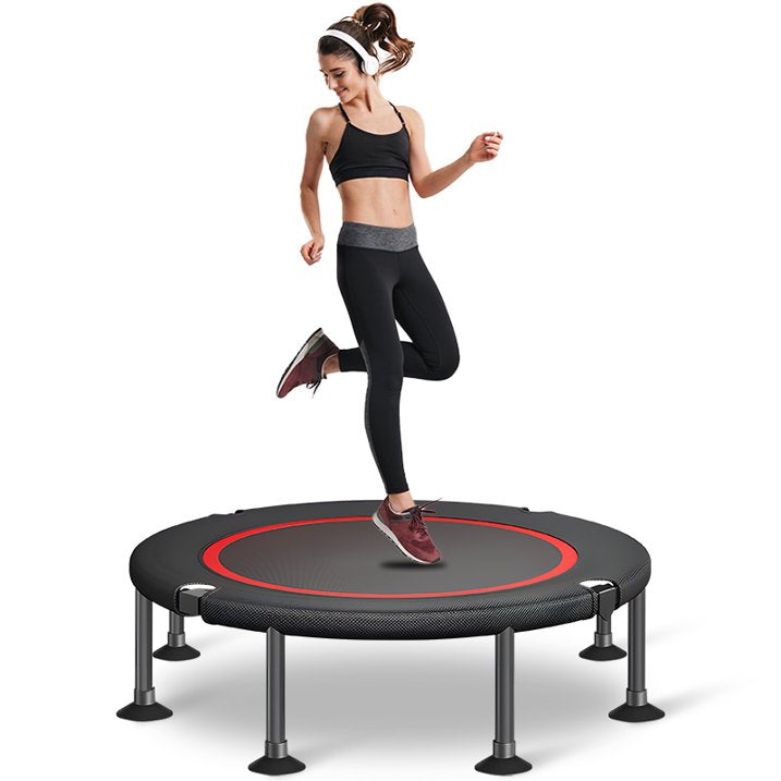 40-Inch Mini Trampoline, Adult Rebounder Trampoline, Fitness Exercise Trampoline for Indoor/Outdoor Workout — Supports up to 600 lbs