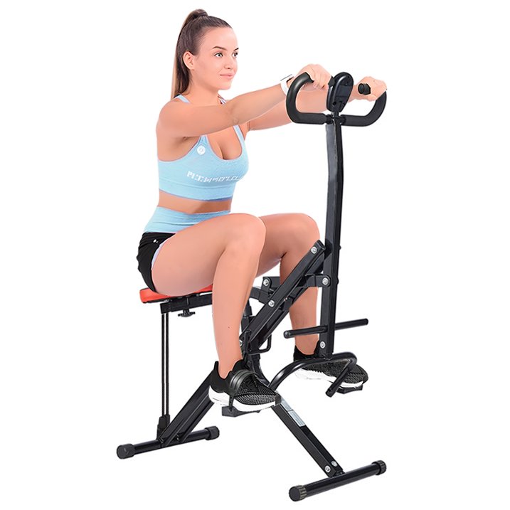 Squat Machine Row-N-Ride,Full Body Workout Squat Assist Machines Max Weight 400lb for Glutes, Legs, and Upper Body Cardio