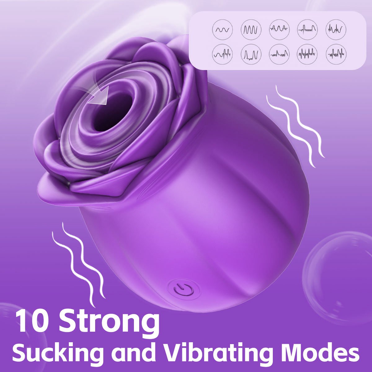 Madiva Rose Toy, Clitoral G Spot Rose Vibrators for Women,Adult Toys for Female, Partner Toys for Lovers, Purple.