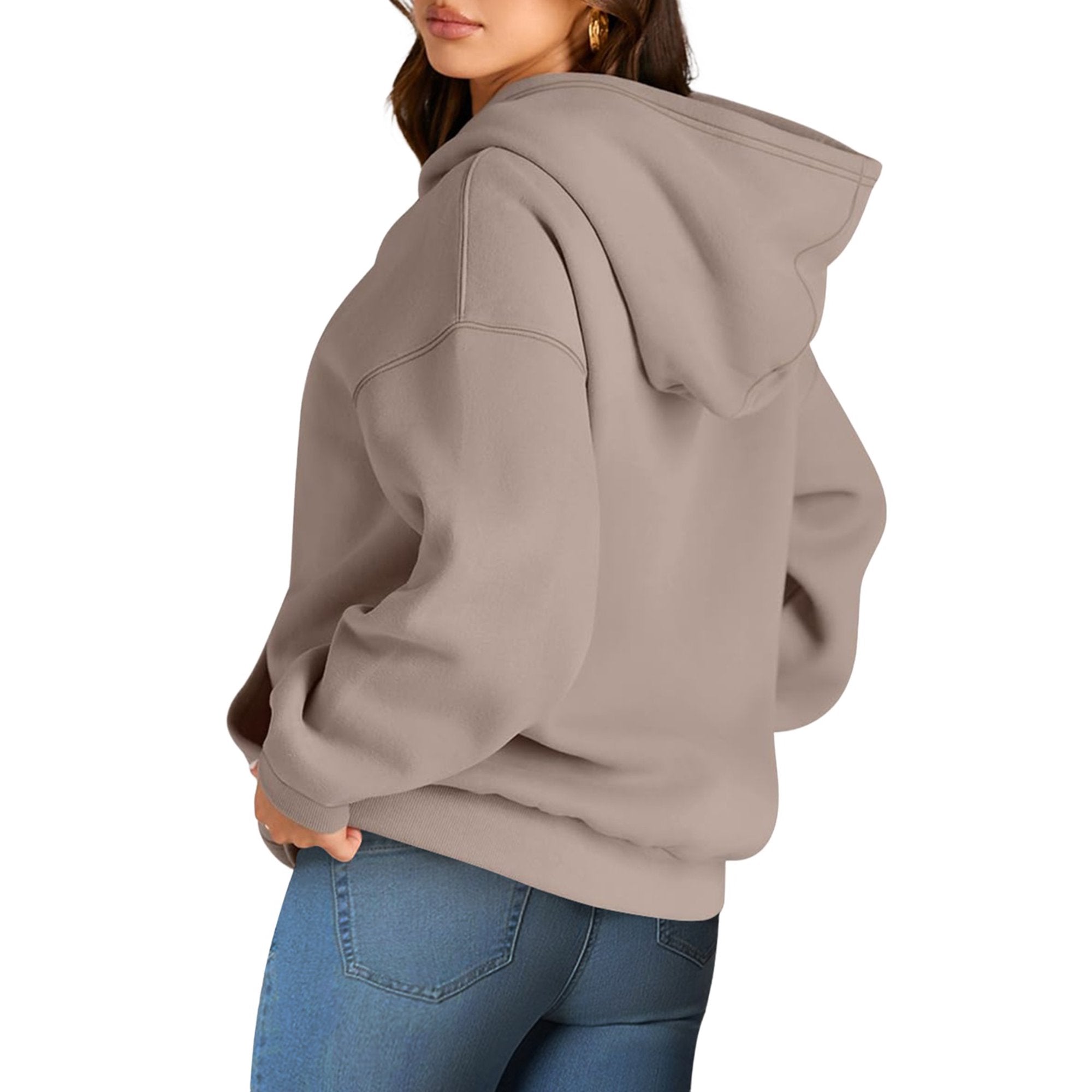 LinenMarket Hoodies for Women Fleece Hooded Sweatshirts Oversized Pullover Long Sleeve Ladies Tops with Pocket