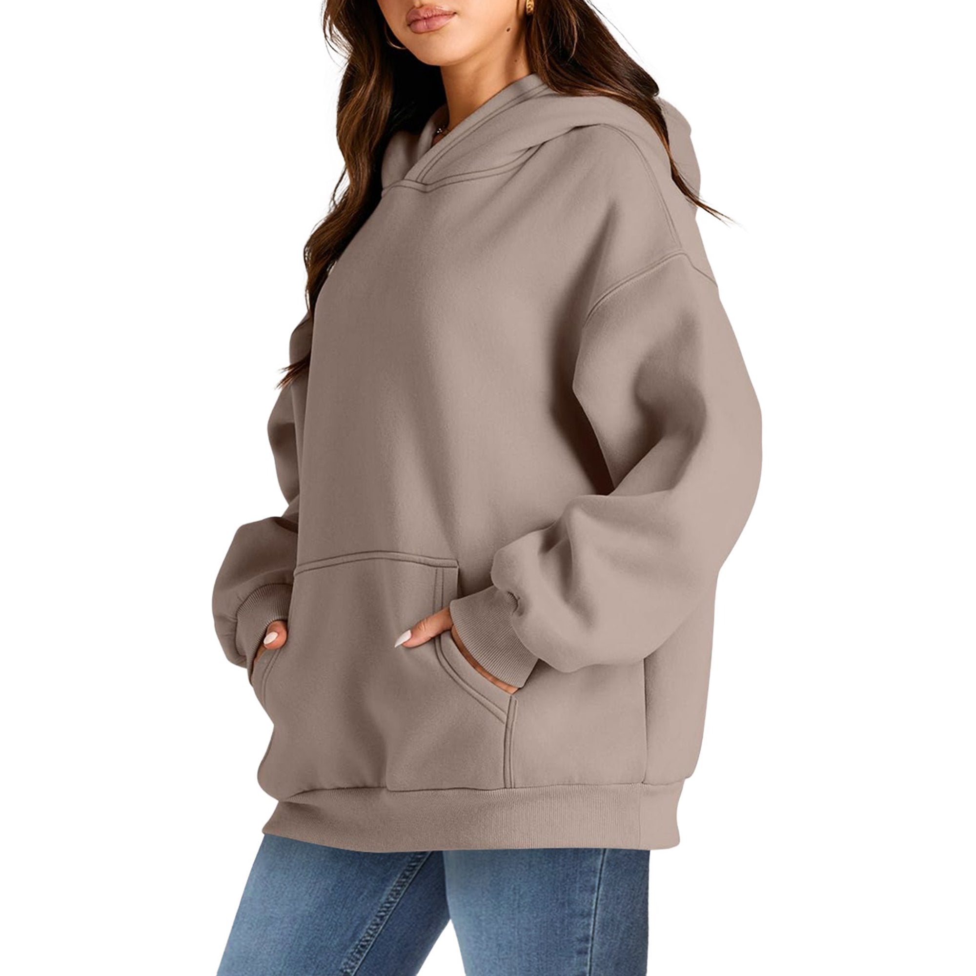 LinenMarket Hoodies for Women Fleece Hooded Sweatshirts Oversized Pullover Long Sleeve Ladies Tops with Pocket