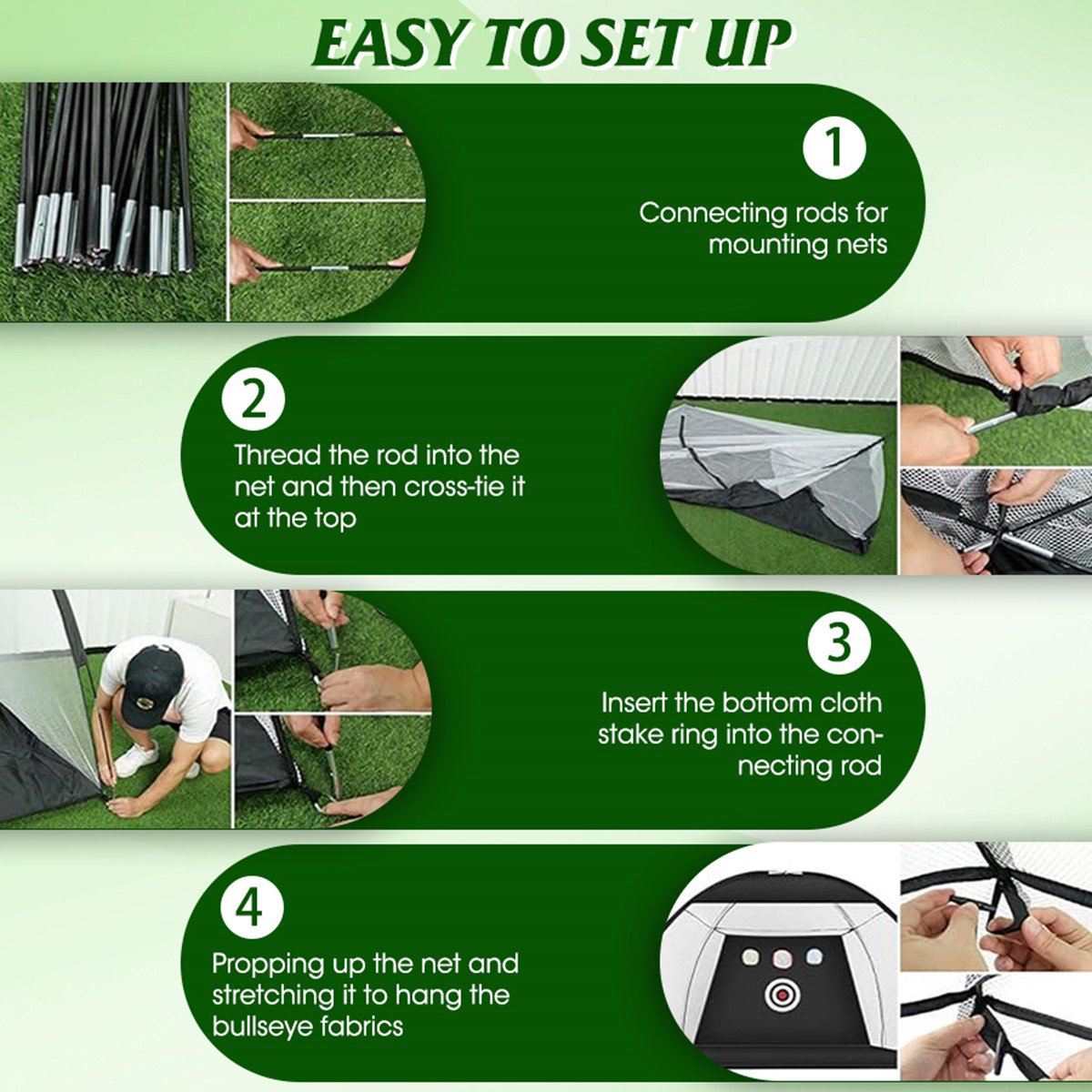 10x7ft Golf Hitting Net with Turf,Practice Net Driving Range for Backyard Indoor Training